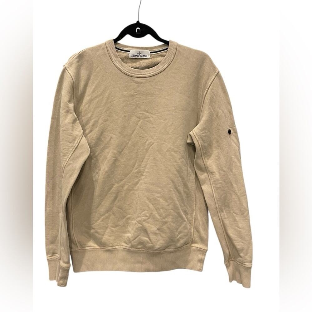 Stone Island Men's Beige Crewneck Sweater Size:L